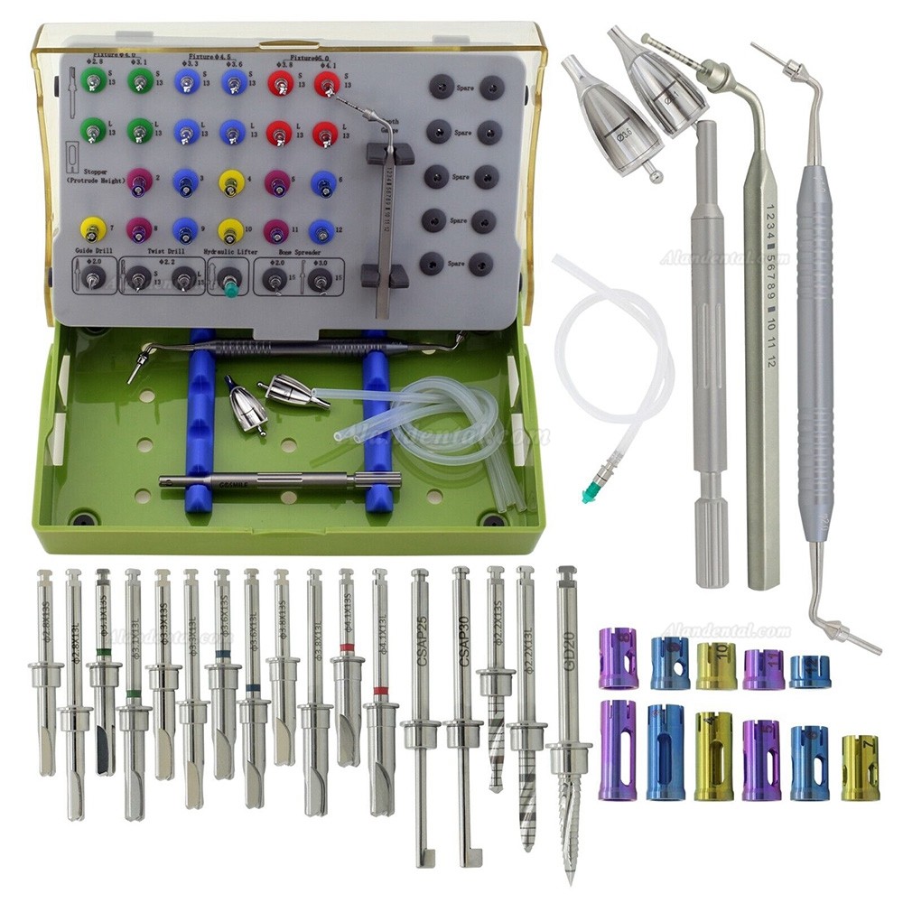 Dental Implant Crestal Approach Sinus Kit HIOSSEN OSSTEM CAS Drills Stoppers Hydraulic Membrane Lifter